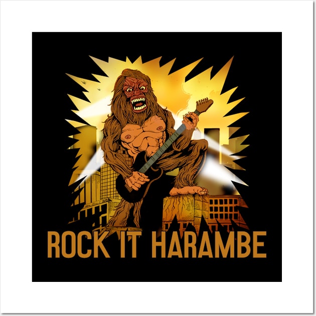 rockin harambe Wall Art by theanomalius_merch